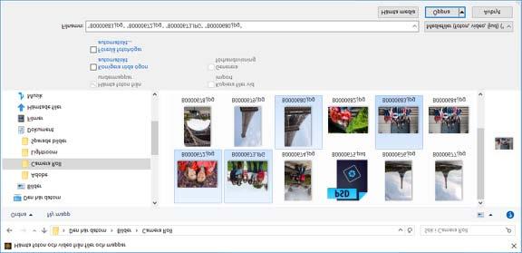 Föreslå fotohögar automatiskt: föreslår fotohögar enligt datum och visuell likhet. Kopiera filer vid import: gör kopior av filer som importeras från en extern enhet.