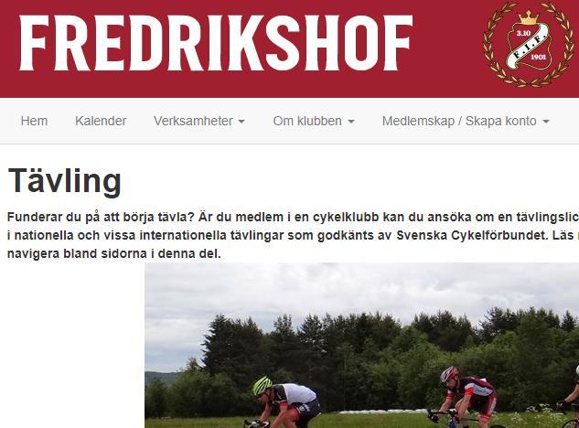 Tävlingsfliken Information Länkar Fredrikshof Tävling - FB