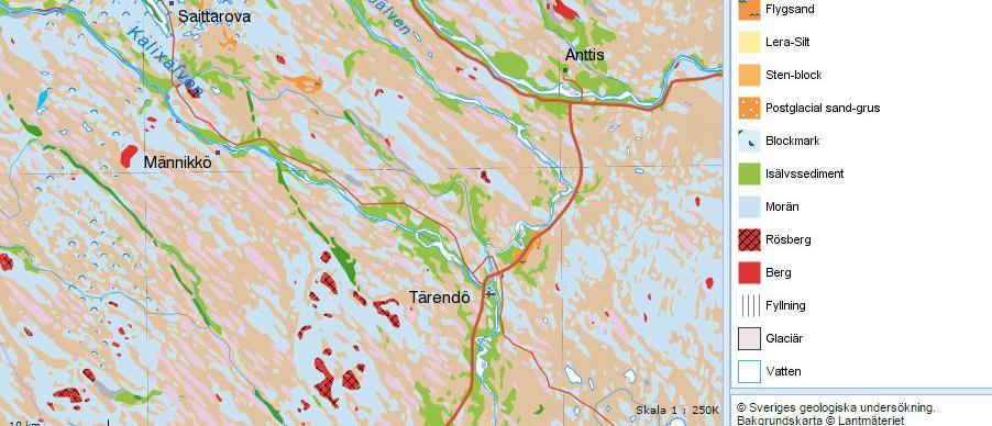 det som nu blivit Tärendö jordbruksby. Bosättningar har i alla tider sökt sig till vattendragen. Skogslandet innanför har nyttjats extensivt.