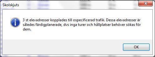 Aktuella elevnamn kommer nu att bli gröna i listan, kolumnen Full ansl. sätts till JA, kolumnen Status sätts till 10 och kolumnerna med samtliga veckodagar till och hem sätts till Ospec. Tips!