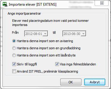 _Ej = Alla elever som inte gick att läsas in i databasen. _Inaktiv = Alla elever som inaktiverades, till exempel elever med ett placeringsdatum som inte längre är aktuellt.