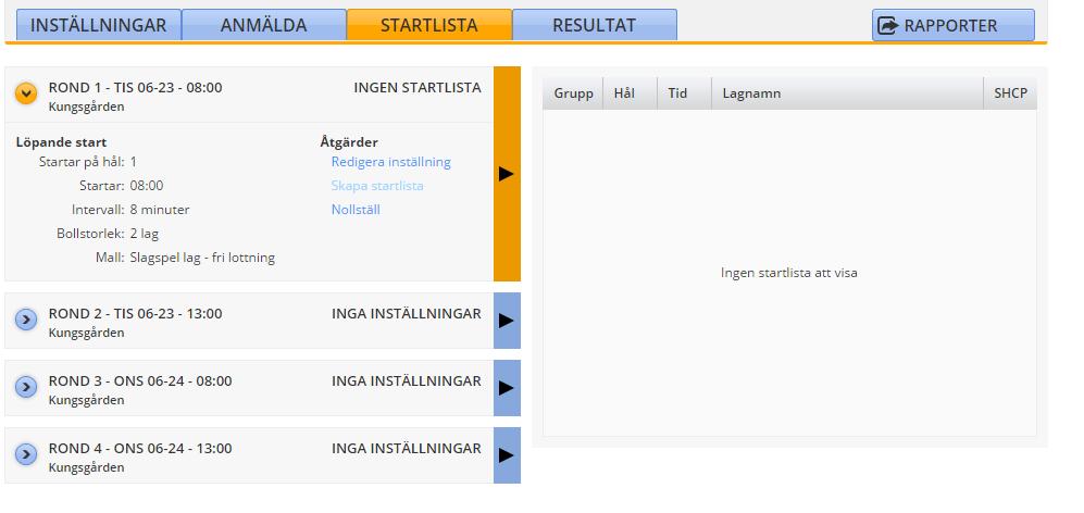 Klicka sedan på skapa