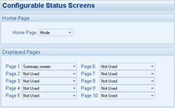 4.1 STATUS Status är startsidan som visas i listan över sidor. Denna sida kan konfigureras genom att använda DSE konfigurationsmjukvara.