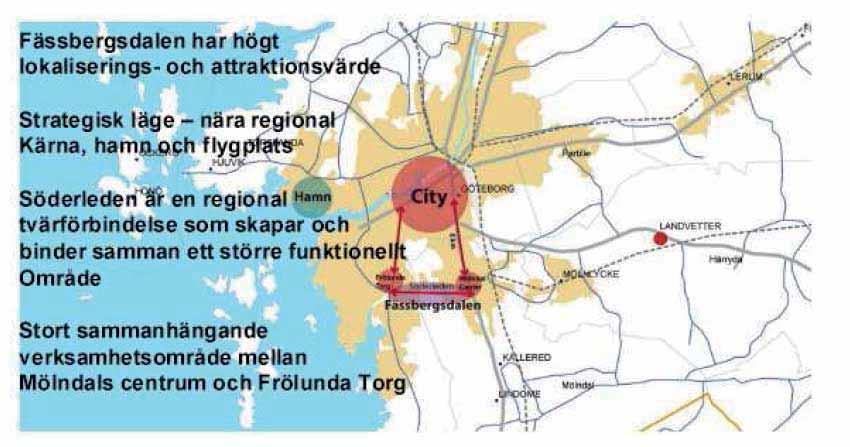 V e r k s a m h e t s u t v e c k l i n g Fässbergsdalen Fässbergsdalen är Nordens största sammanhängande industri- och verksamhetsområde med ca 24.