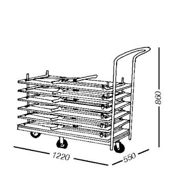 BORD Utförande Art.nr. á-pris NIMBUS Stativ av krom alt.silver eller svartlackade stålrör. Fällbart bordssystem. Packas 10 st i varje pallkartong. Levereras färdigmonterade. Vikt: 14,5 kg.