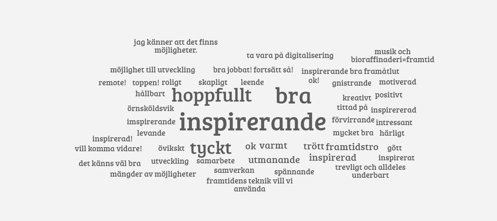 Ordmln Under kvällen skapade deltagarna på plats ch på distans rdmln