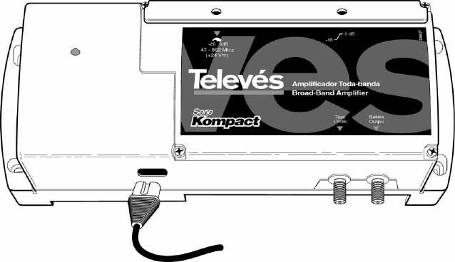 Televes 5308 Modell 5308 Ingångar 1 Band VHF/UHF Förstärkning VHF (db) 40 UHF (db) 40 Max utnivå VHF (dbµv) 124 UHF (dbµv) 120 N.F. VHF (db) <9 UHF (db) <9 Justerbar förstärkning VHF/UHF (db) 0 20 Tilt (db) 0 18 Nätspänning (V AC) 230 Bredbandsförstärkare högeffekt Ref: 5308 Art.