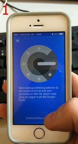 återvänd sedan till appen Google Authenticator 7.