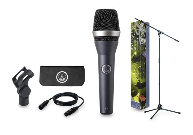 451 4x D40 + K&M klämma 15 070 kr AKG 700-09503 D5 Stage Pack Mikrofon + stativ med 5m XLR-kabel 1