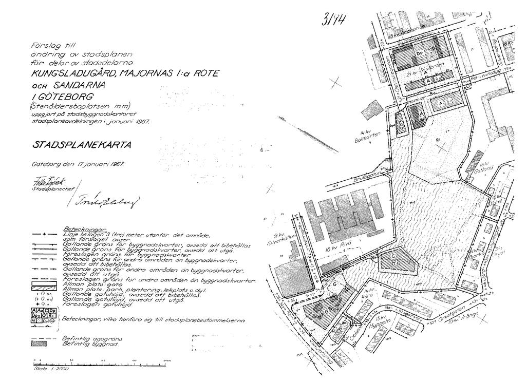 Området sent 1960-tal Från industri till biluppställning Eftersom området på tre sidor omges av bostäder ansågs industriändamål olämplig.