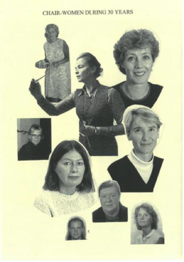 Ordföranden genom åren Lykke Schartau Schéle 1967 Kerstin Adde Johansson 1968-70 Eva Möller 1971-76 Irma Wallenborg 1977-79 Anne-Marie Gidlund Dahlberg 1980-81 Kersti Gustafsson 1982-86 Rebecka