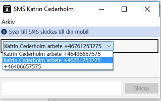 Meddelanden 5.1. SMS-meddelanden Du kan skicka SMS till kontakter via Tele2 Växel. 1. Välj en kontakt och klicka på. 2.