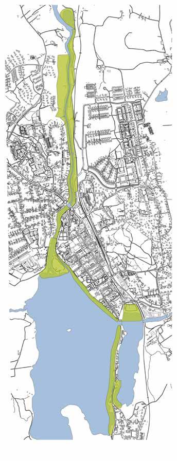 Norsviken Bottenån Norslund Stadsskogen Hagaberg Åstigen Prästbron Avgränsning Bryggplanen avgränsas geografiskt till att omfatta årummet längs Bottenån från badplatsen vid Norsviken till utloppet