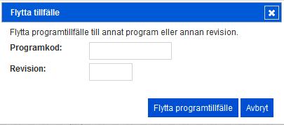 Detta släpper även postlåset för programtillfället. Avbryt och stäng Ingen data sparas till databasen och sidan stängs. Du återgår till föregående sida.