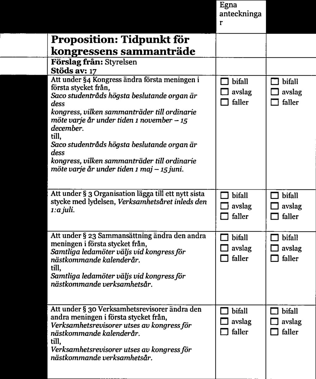 ... avslag Saco studentrads hogsta beslutande organ ar avslag dess kongress, vilken sammanträder Hit ordinarie möte varje år under tiden 1 november 15 december.