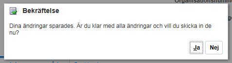 Tillagda leveransområden samt Produkter/ Tjänster 5 4. Efter du tryckt på OK enligt föregående sida kommer du tillbaka till fönstret för Hantera Leverantörsprofil.