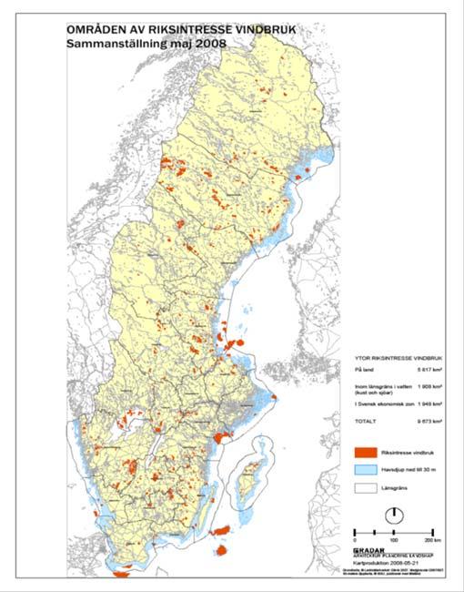 Nulägesanalys 2008 års version 423 områden 20 län Yta: 10