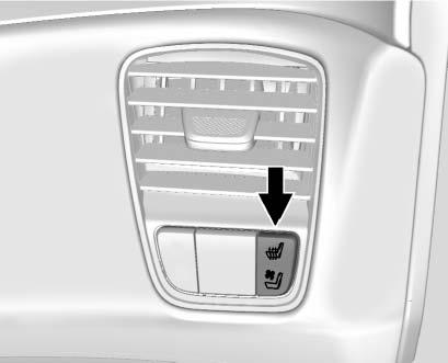 Säten och säkerhetssystem 59 Passagerarreglage Passagerarknapparna sitter även på höger sida av instrumentpanelen under luftventilen. Tryck på L eller { för att värma eller ventilera passagerarsätet.