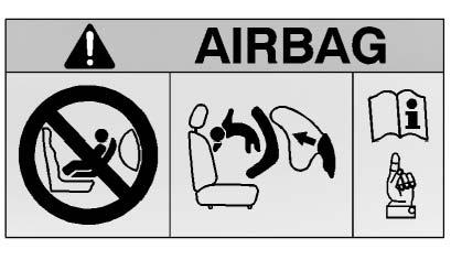 86 Säten och säkerhetssystem Bakåtvända bilbarnstolar ska inte monteras i bilen, även om airbagen är avstängd.