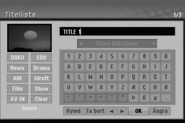 Tidssökning RAM +RW -R HDD +R -RWVR -RWVideo Du kan välja startpunkt för titeln. 1. Använd b / B / v / V för att välja en titel från titellistan och tryck på ENTER.