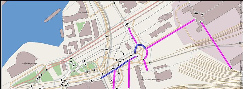 Denna effekt kan man se om man jämför figur 17c på vägnummer 5, 6 och 30 och figur 17b på samma områden.