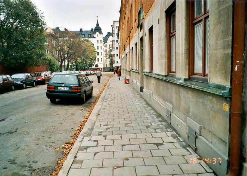 4 Fatbursgatan, Södermalm Försöket syftar till att undersöka möjligheterna till att använda gammal asfaltbeläggning (asfaltgranulat) i stället för eller som komplement till konventionellt bärlager