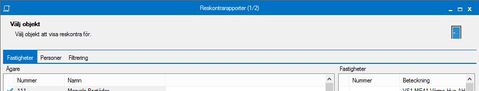 Klicka på nästa. Datum - Urvalet går på bokföringsdatum. Hyresfakturor bokförs på den första dagen i den period som hyran avser. Direktfakturor bokförs på fakturadatum.