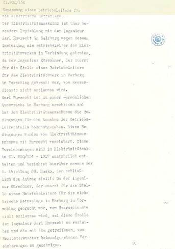 100 LET ELEKTRA MARIBOR Organiziranost družbe Elektro Maribor Zametek današnjega podjetja Elektro Maribor je bil inženir Karl Ruprecht iz Salzburga, ki je s tem dejansko postal vodja mestnega