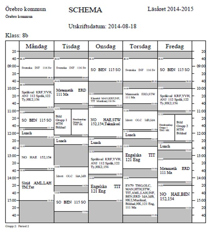 Organisation Måndag Tisdag Onsdag Torsdag Fredag Skelett eller skal?