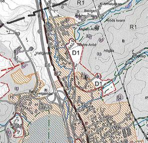 I denna redovisas att området i sydöstra delen av Aröd föreslås för framtida bebyggelse i form av bostäder / verksamheter.