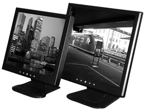 LCD-MONITORID STM-173/193 17/19 LCD-monitorid formaadis 4:3 Plastkorpus Videosisendid - BNC, S-Video, VGA Menüüd ekraanilt parameetrite seadmiseks Heledus kuni 450 cd/m², kontrastsus kuni 500:1 Madal