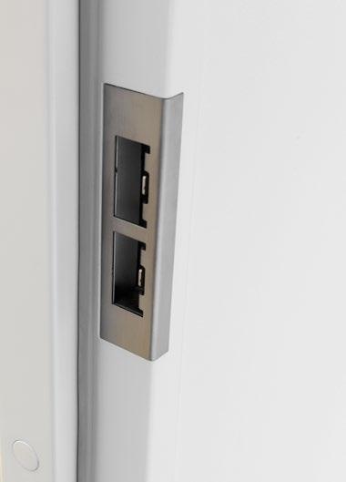 rengøringsvenligt design ud synlige skruer Model RV enkel og smuk løsning Stålkarm model RV med integreret hængsel Med stålkarme fra JELD-WEN er
