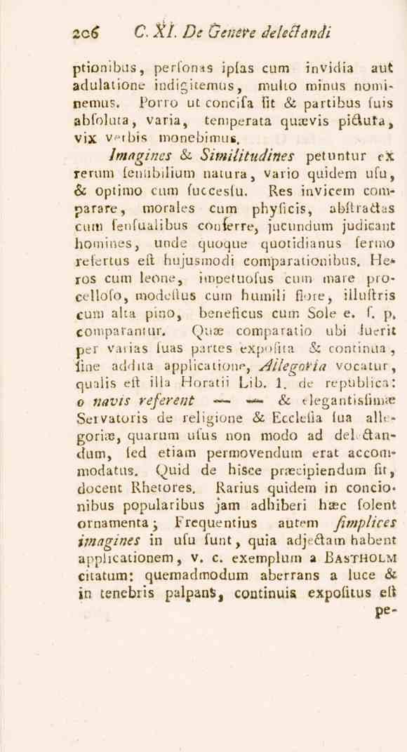 206 C. XI. De Genere dekcjandi ptionibus, per('on*s jpfas cum invidia aut adulatione iudigitemus, multo mintis nominemus.