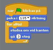 Hajen 1 Hajen för sig själv Vi börjar med att få hajen att röra sig. Klicka på Hajen och klicka på Script så att vi kan komma igång.