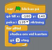 Vi lägger också till ett för alltid från kontroll-paletten eftersom vi vill att hajen ska röra på sig hela tiden. Alla block som vi lägger in i gapet i för alltid kommer att köras om och om igen.