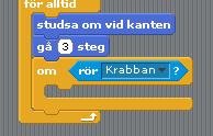 Spela ett ljud som visar att han har fångat oss. Hajen ska säga Game Over Stoppa spelet, så att vi måste starta om det.