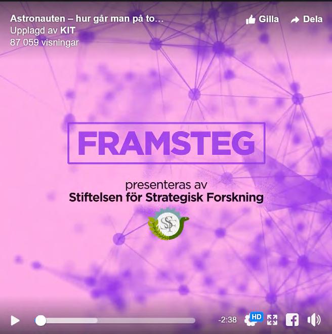 Augusti 2017 SSF inleder ett samarbete med KIT för spridning av vetenskapsnyheter inom naturvetenskap, teknik och medicin i sociala medier.