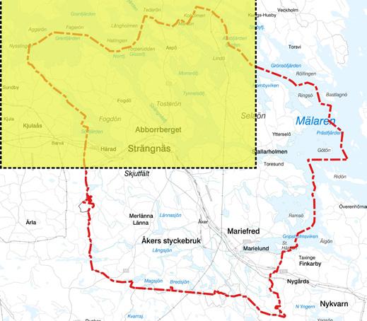 Den är omgärdad av blandad terräng, både skogoch jordbruksmark men även städer. Delar av vattenförekomsten är skyddad genom Natura 2000-direktiv (Habitatdirektiv och Fågeldirektiv).