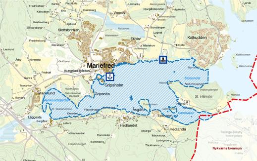 44 / Vattenplan Strängnäs kommun Bilaga 9:49 10. Mälaren-Marielundsfjärden Beskrivning Mälaren-Marielundsfjärden är en mälarbassäng som ligger i kommunens sydöstra del.