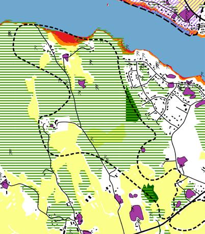 Detaljplanering En allmänt tillgänglig strandzon (med gång- och cykelstråk) på minst 30 meter skall säkerställas.