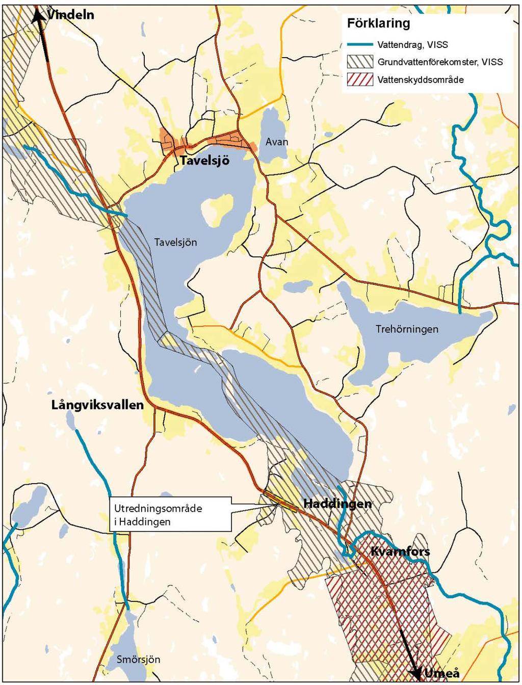 Vindelälvsåsen Vattenförekomster