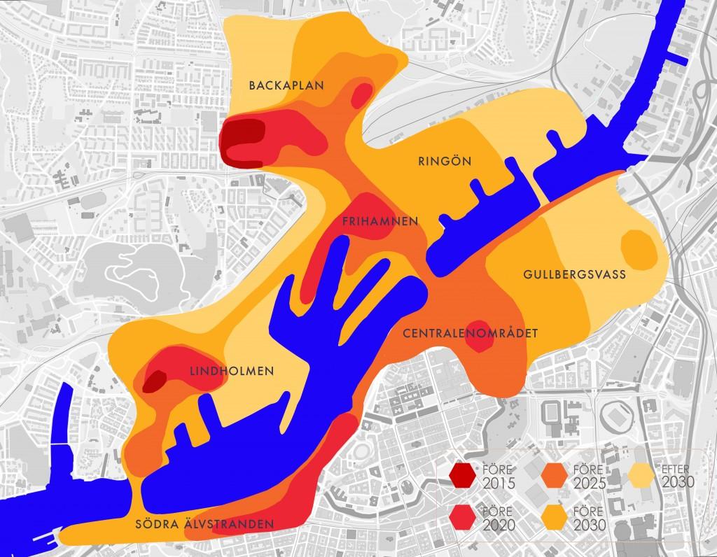 Göteborg, Lundby och Örgryte-Härlanda (mellan 11 och 15 procent). I Majorna-Linné och Västra Göteborg är ökningen svagast (mellan 4 och 5 procent).