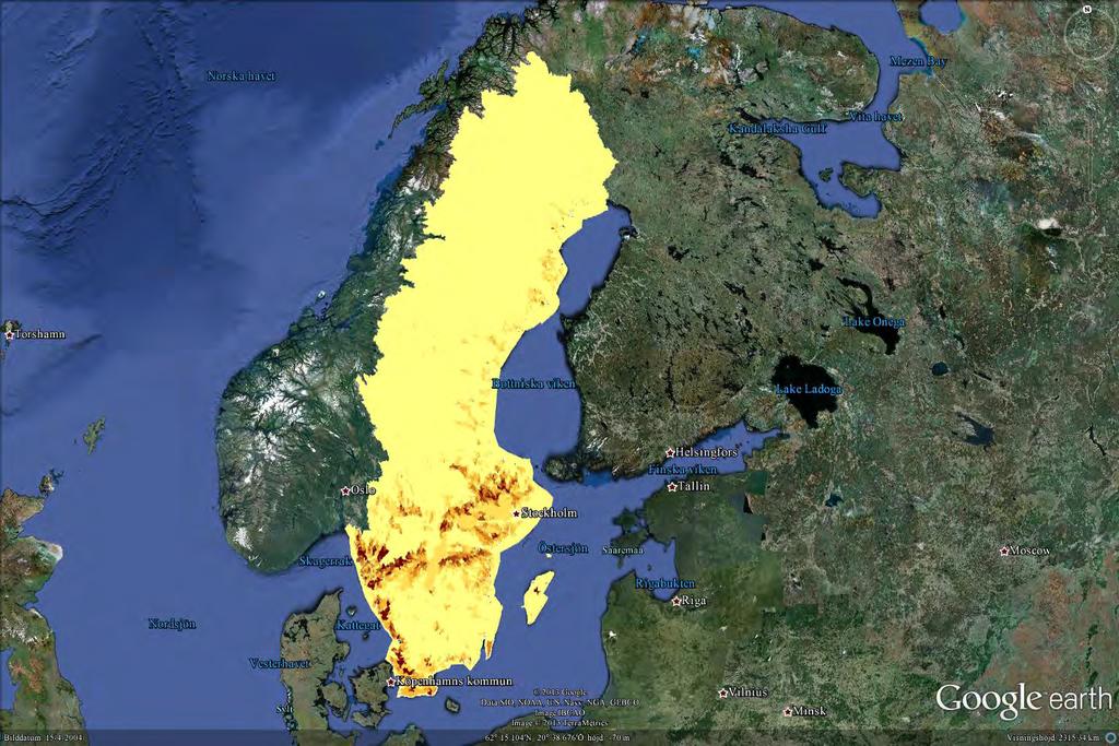 Här fokuserar vi på ett område som ligger i Mälarens närområde, strax söder om Uppsala.