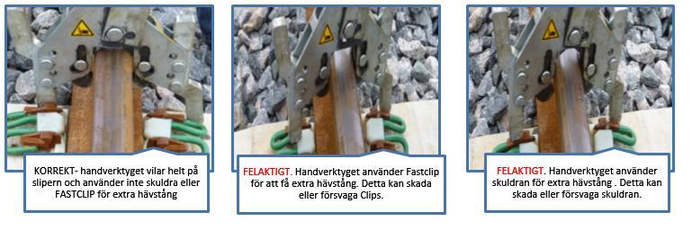 Manuell hantering av sliper Rällyftare