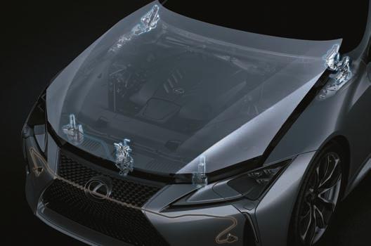 01 Lexus banbrytande säkerhetssystem Lexus Safety System + är standard i LC.