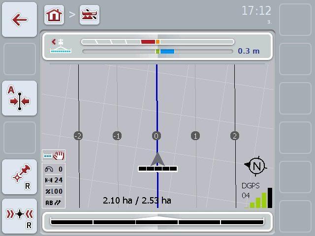 CCI.Command Manövrering GPS-avdrift Vid användning av GPS-signaler utan korrigering kan uppritade data (t.ex. fältgränser, bearbetad yta) ligga på en annan position någon tid efter uppritningen.