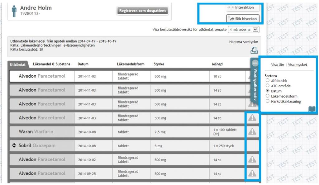 Läkemedelsförteckningen Sedan november 2015 går det att ta ut läkemedelsförteckningen via Pascal för dospatienter och icke dospatienter.