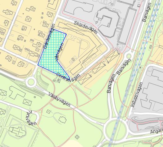 VALLENTUNA KOMMUN SID 2/19 Områdesbeskrivning Planområdet ligger i Centrala Vallentuna och är beläget mellan Gärdesvägen, Vårvägen och Centralvägen. Området omfattar ca 0,5 ha.