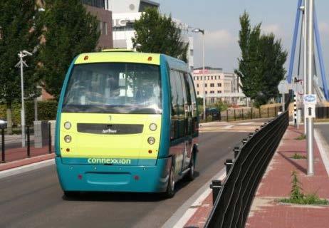Exempel: 2Getthere, Holland Ett system helt på egen bana har flera stora fördelar - kapaciteten kan enkelt ökas med större fordon, det är relativt lätt att utöka och förändra systemet samt att det
