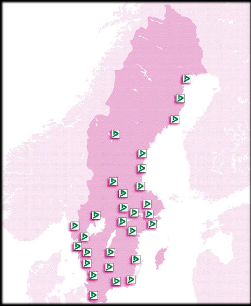 DEKRA i Sverige Verksamhet på 32 orter Vi omsätter ca 450 miljoner SEK Vi är ca 500 anställda Verkar